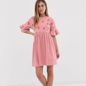 ASOS Floral Embroidered Dress